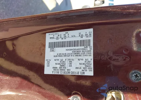 1999 Ford Explorer Eddie Bauer/Limited/Xlt из США, поврежденный, VIN 1FMZU35P3XZA82424